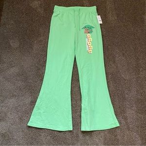 💰NWT neon green grogu Star Wars wide leg sweatpants 💰